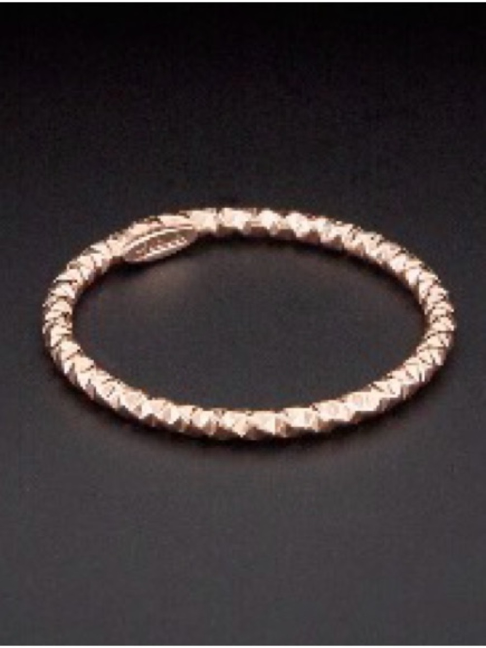 NIB 14K Italian Rose Gold Diamond-Cut Band Ring Sz 4